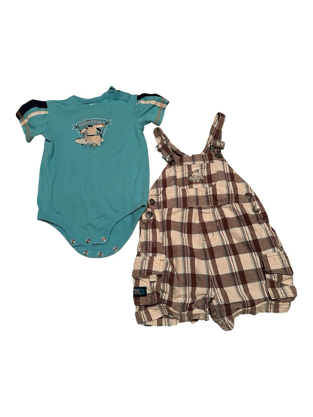 Carters Baby Overall Set W/Puppy Theme-Size 18-24M